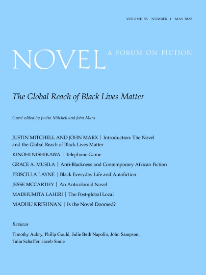 Cover page showing table of contents for issue
